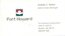 Fort Howard Business Card
